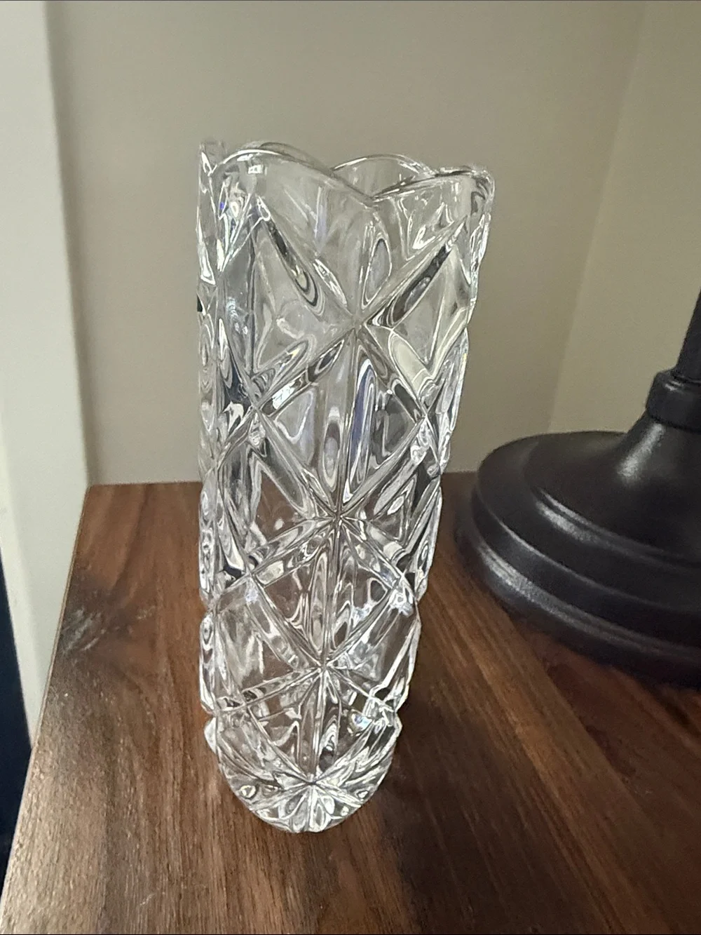 Marquis by Waterford Crystal 6” Vase Scalloped Rim Austria EUC